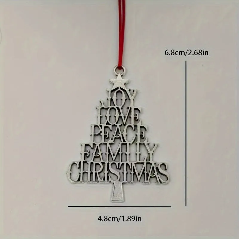 1pc Christmas Tree Ornament Alloy Metal Animal Life Tree Snowflake Ornament Pendant Home Decoration