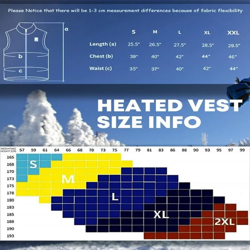 8 Zone Heated Vest Jacket - USB Powered with Touchscreen Gloves