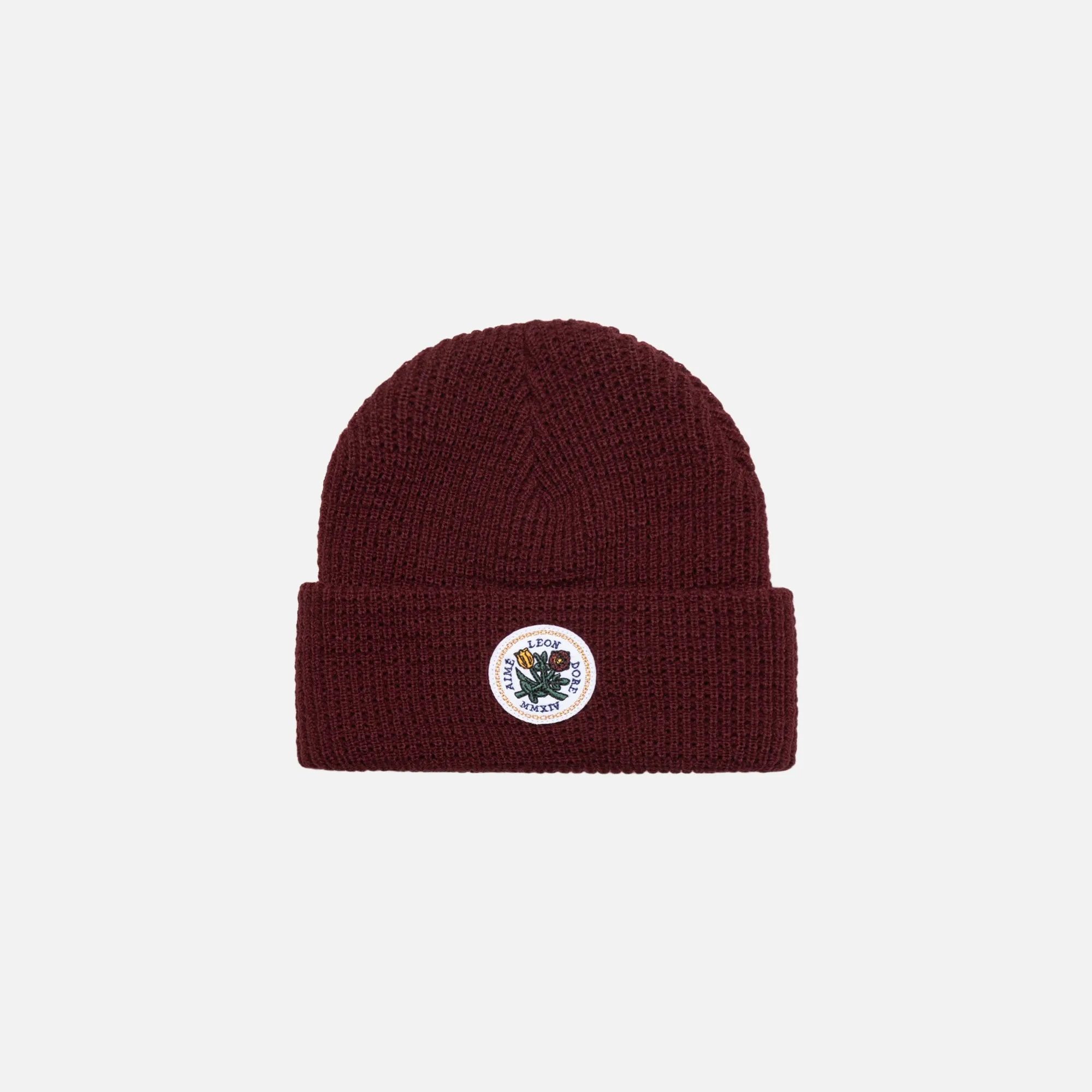 Aimé Leon Dore Waffle Stitch Beanie - Burgundy