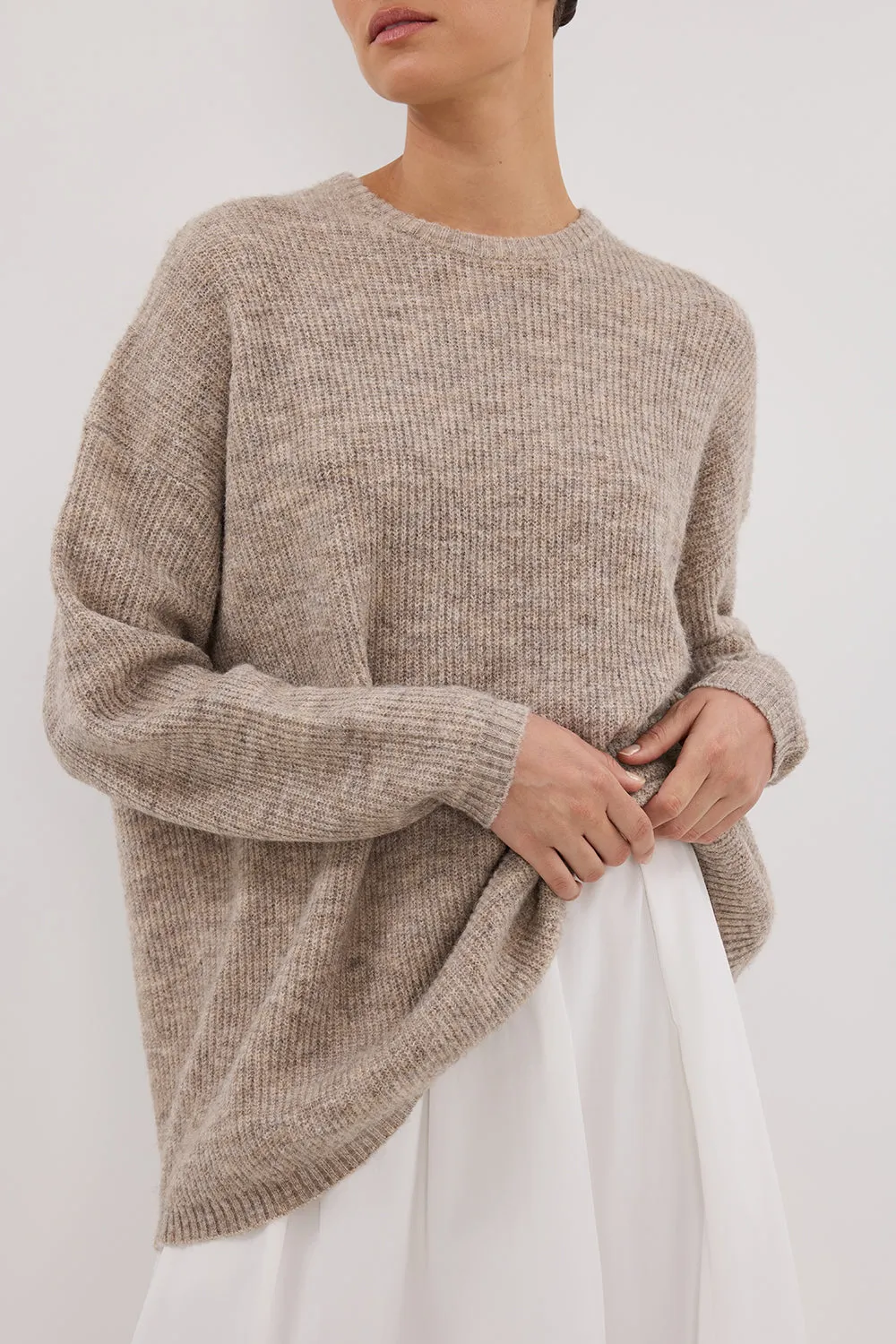 ANDERSON TAUPE MARLE KNIT JUMPER