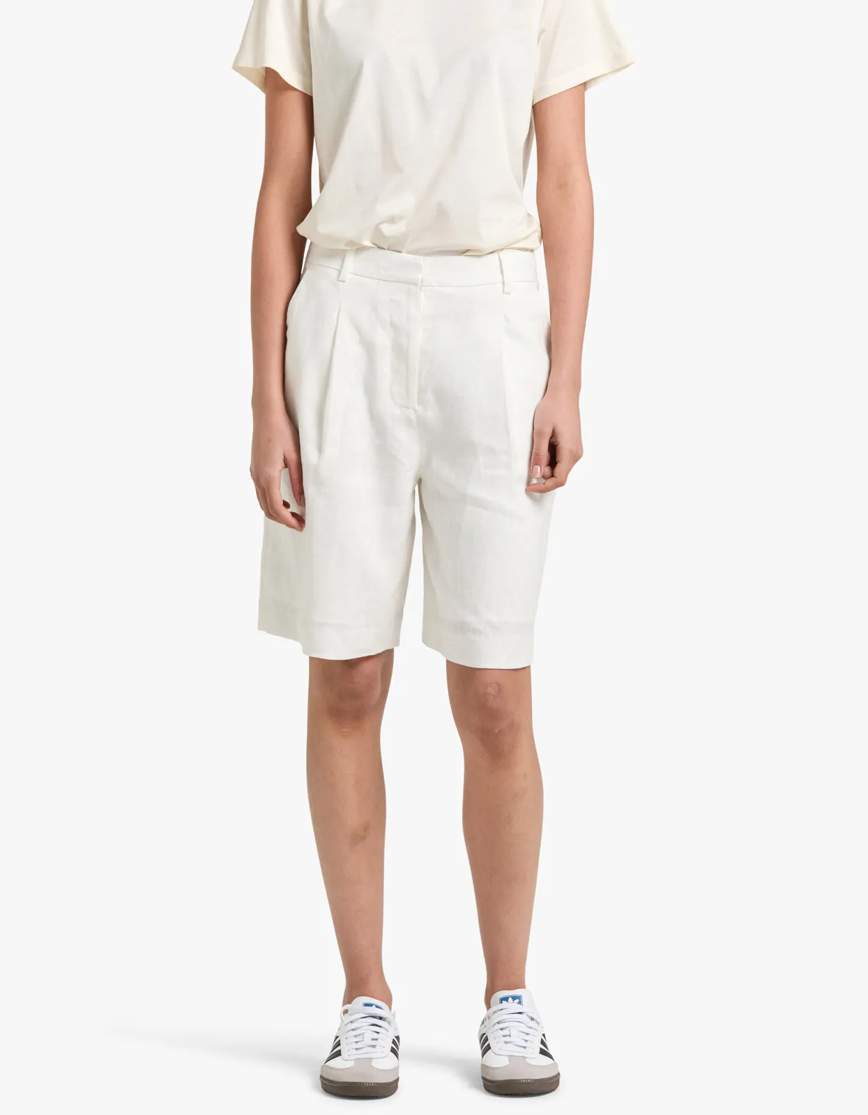 Aria Linen Short - Antique White