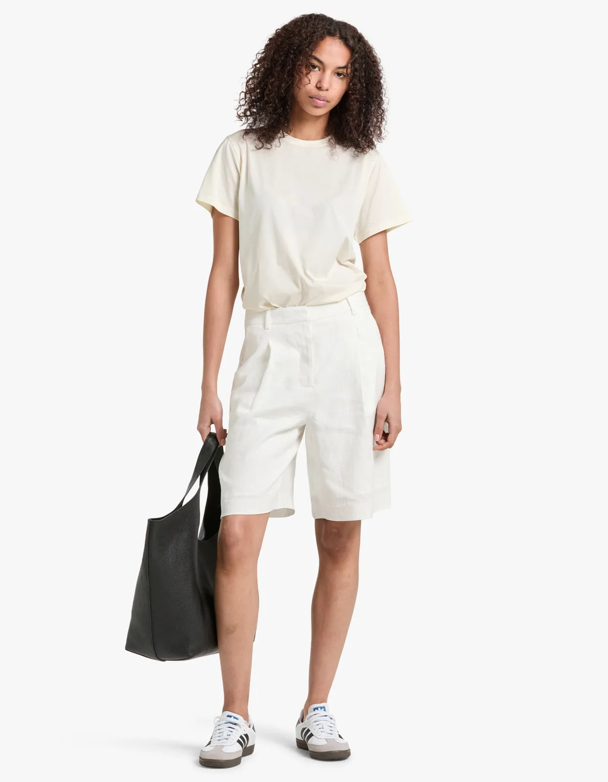 Aria Linen Short - Antique White