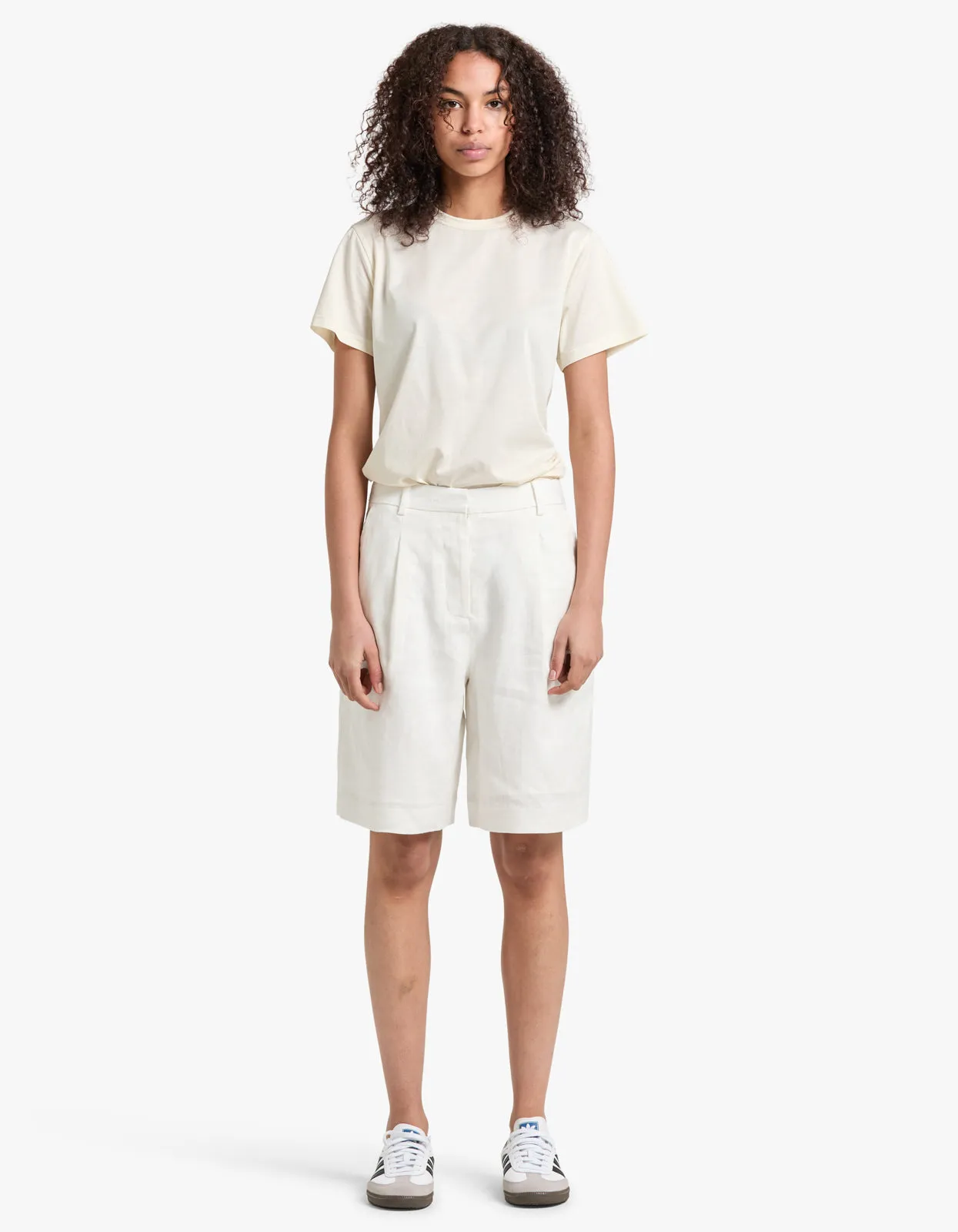 Aria Linen Short - Antique White