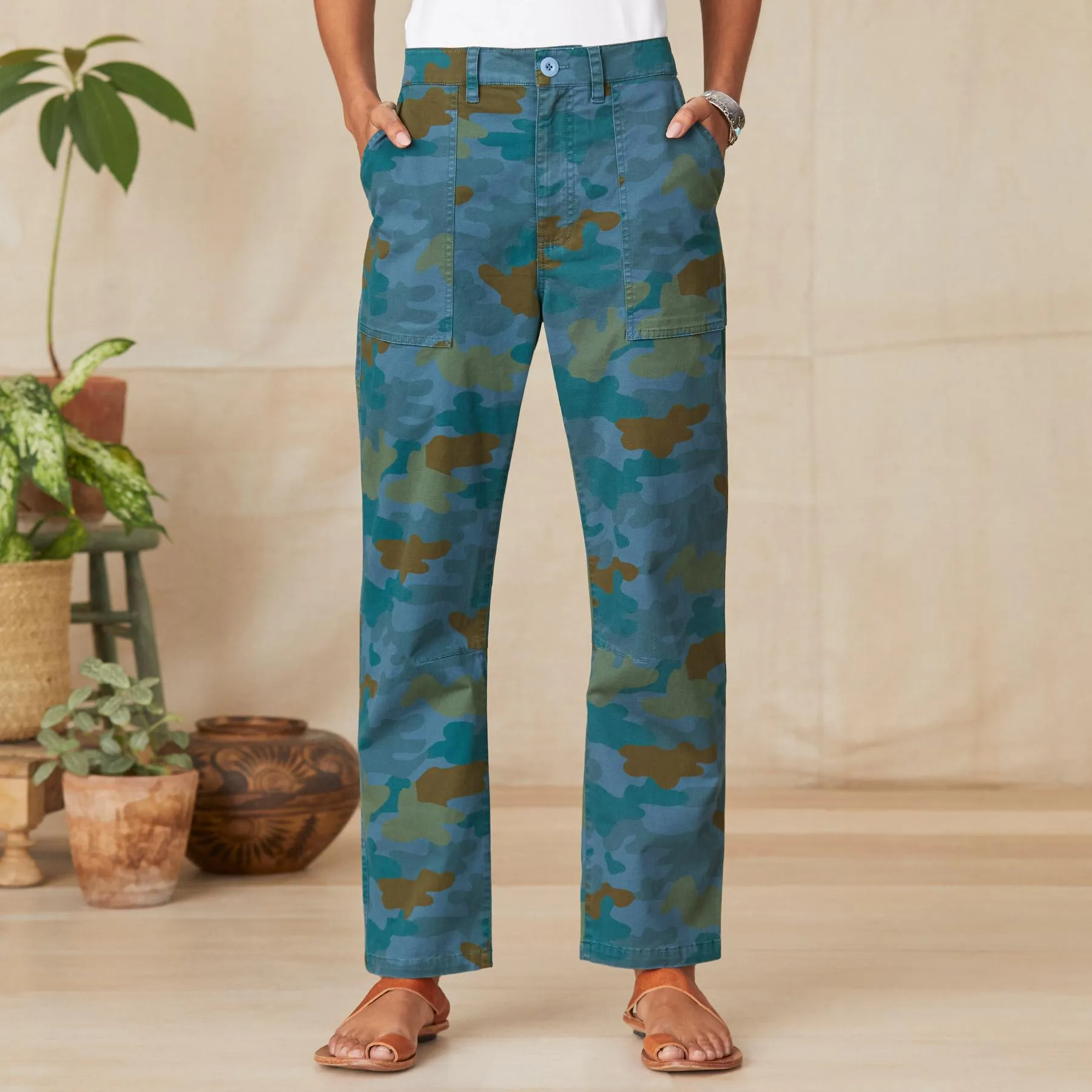 Ariel Camo Pants, Petite