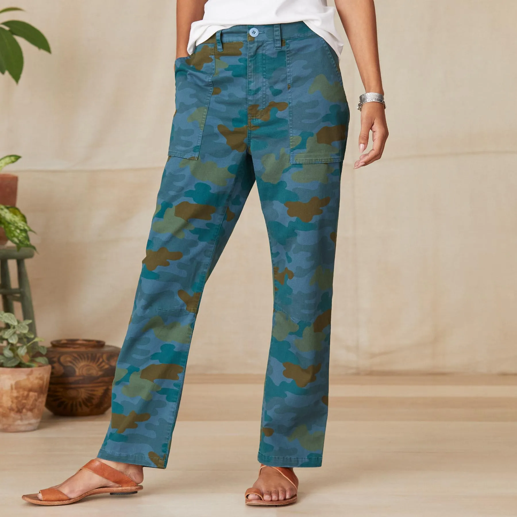 Ariel Camo Pants, Petite