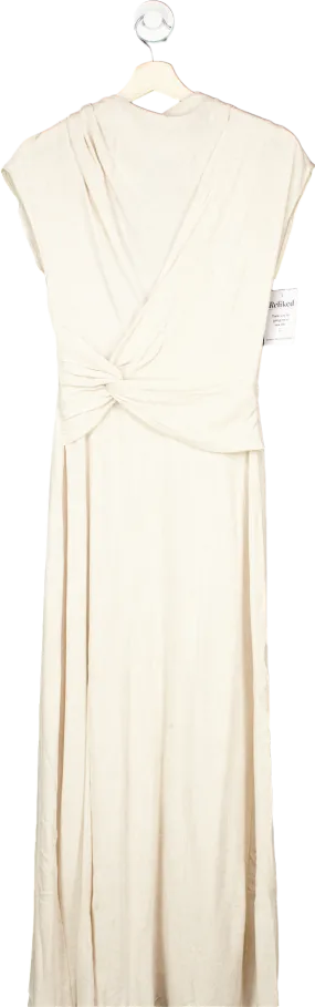 ASOS Cream Back Cut-out Midi Dress UK 8