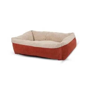 Aspen Pet® Self Warming Rectangular Lounger Barn Red/Cream Color Large