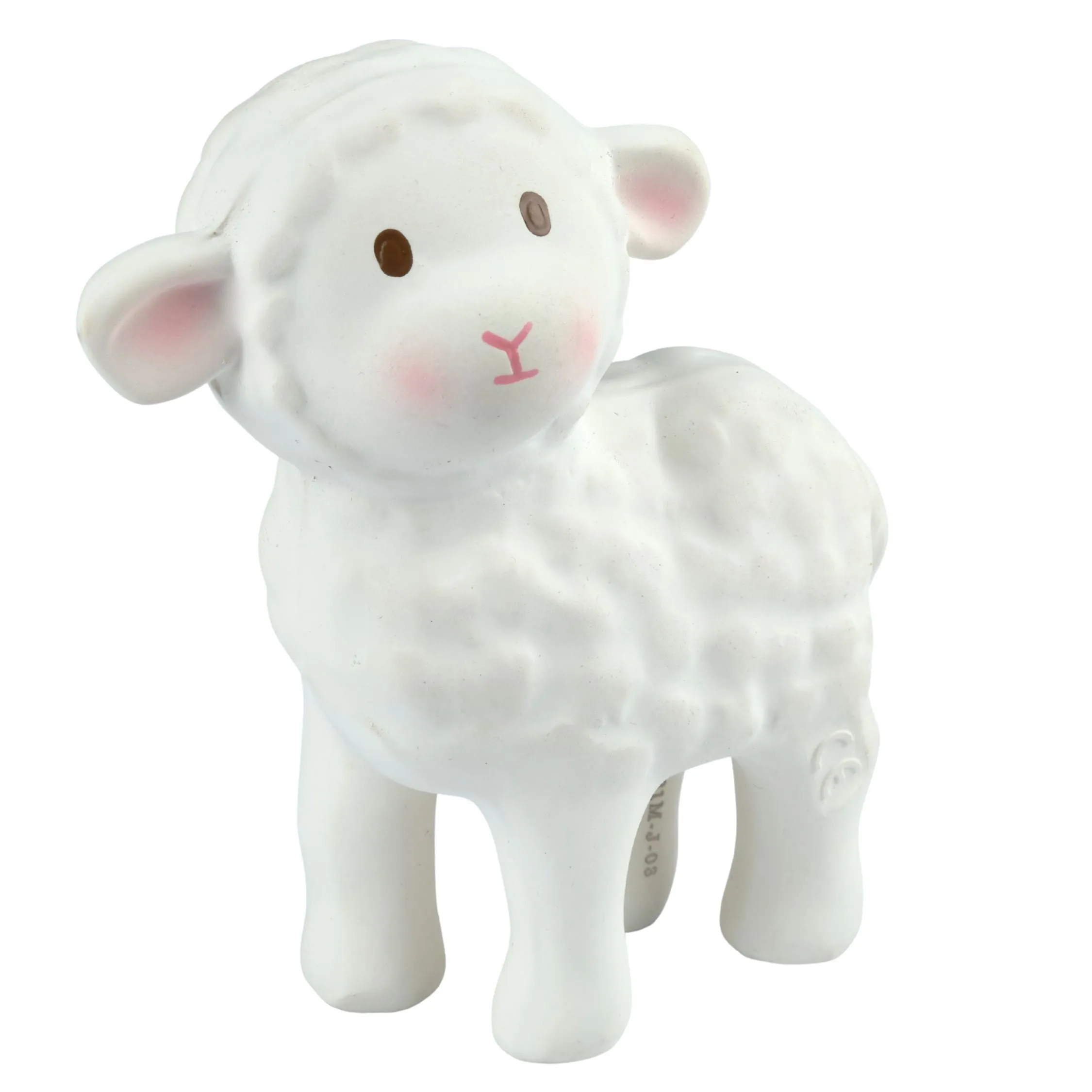 Bahbah the Lamb Organic Natural Rubber Teether, Rattle & Bath Toy