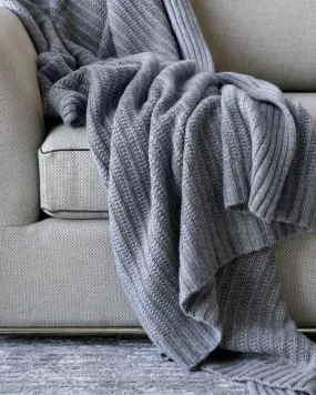 Biarritz Chunky Cable Knit Cashmere Throw