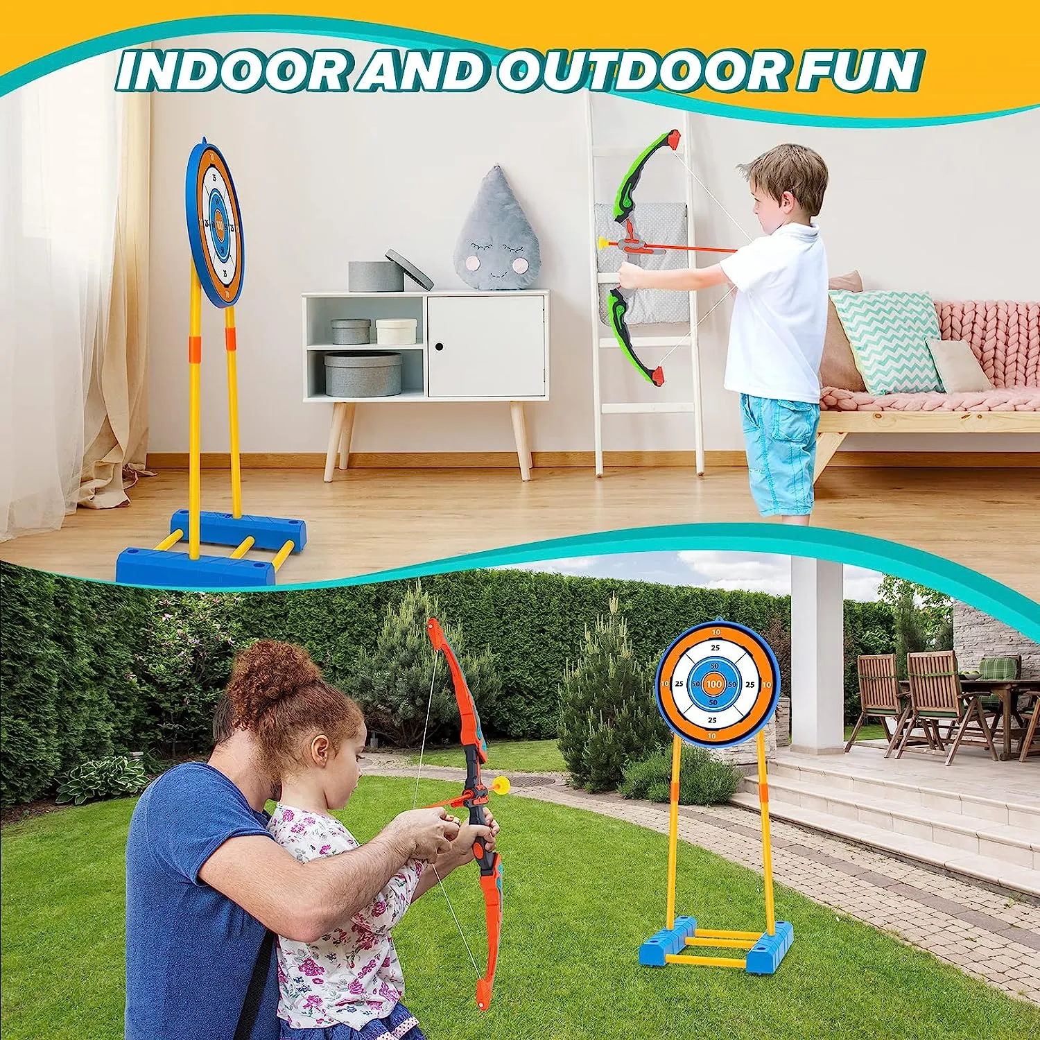 Bow and Arrow for Kids, [2024 New] Archery Toy Set