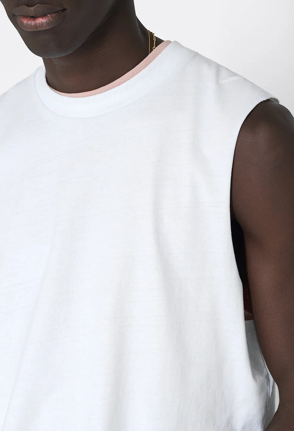 Campus Cut-Off Tee / White