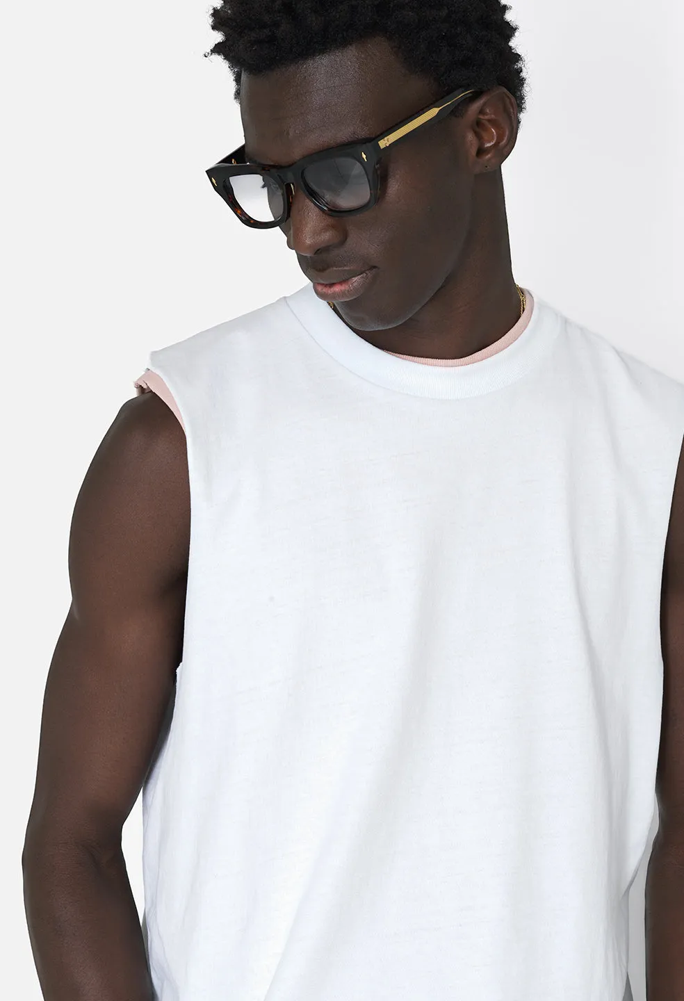 Campus Cut-Off Tee / White