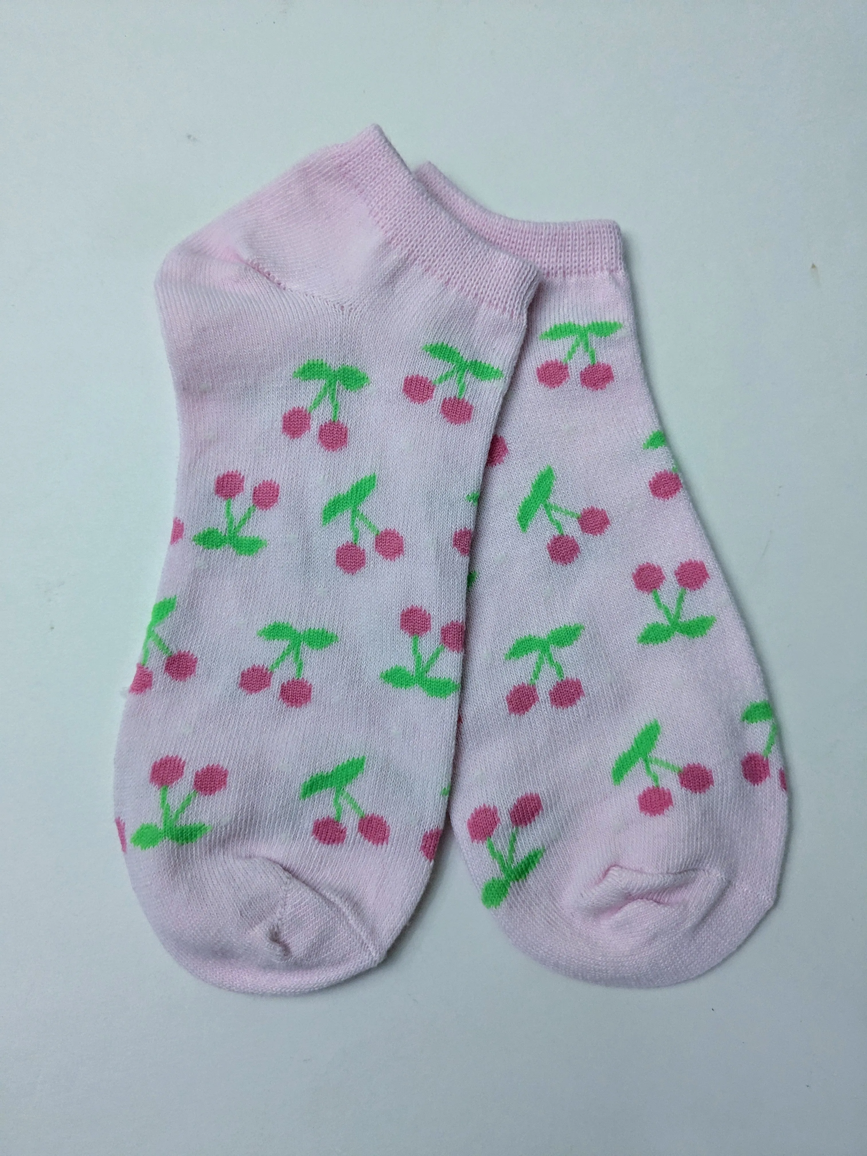 Cherry Pink Ankle Socks