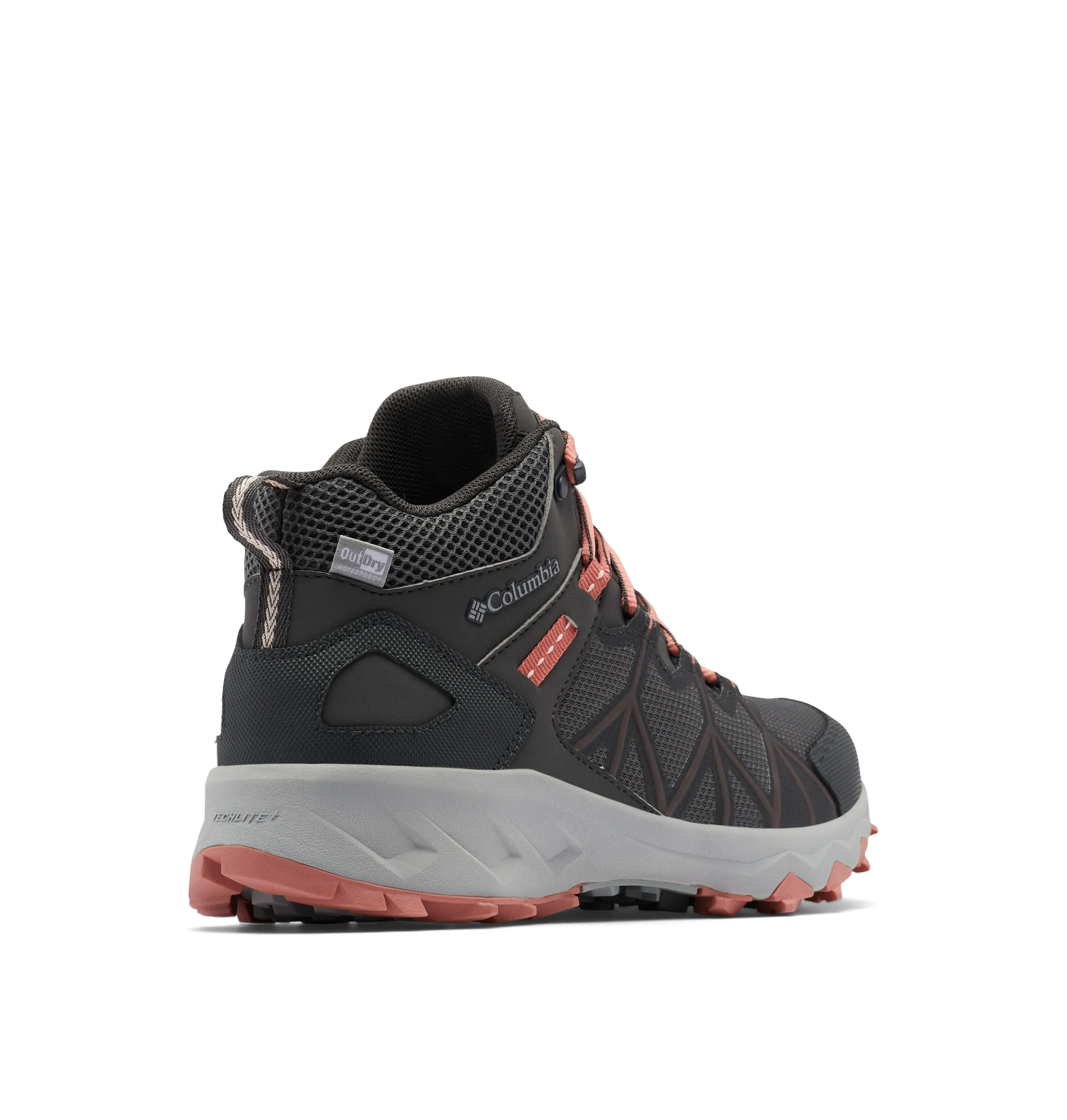 Columbia Women's Peakfreak II Outdry Waterproof Mid Trail Boots (Dark Grey/Dark Coral)