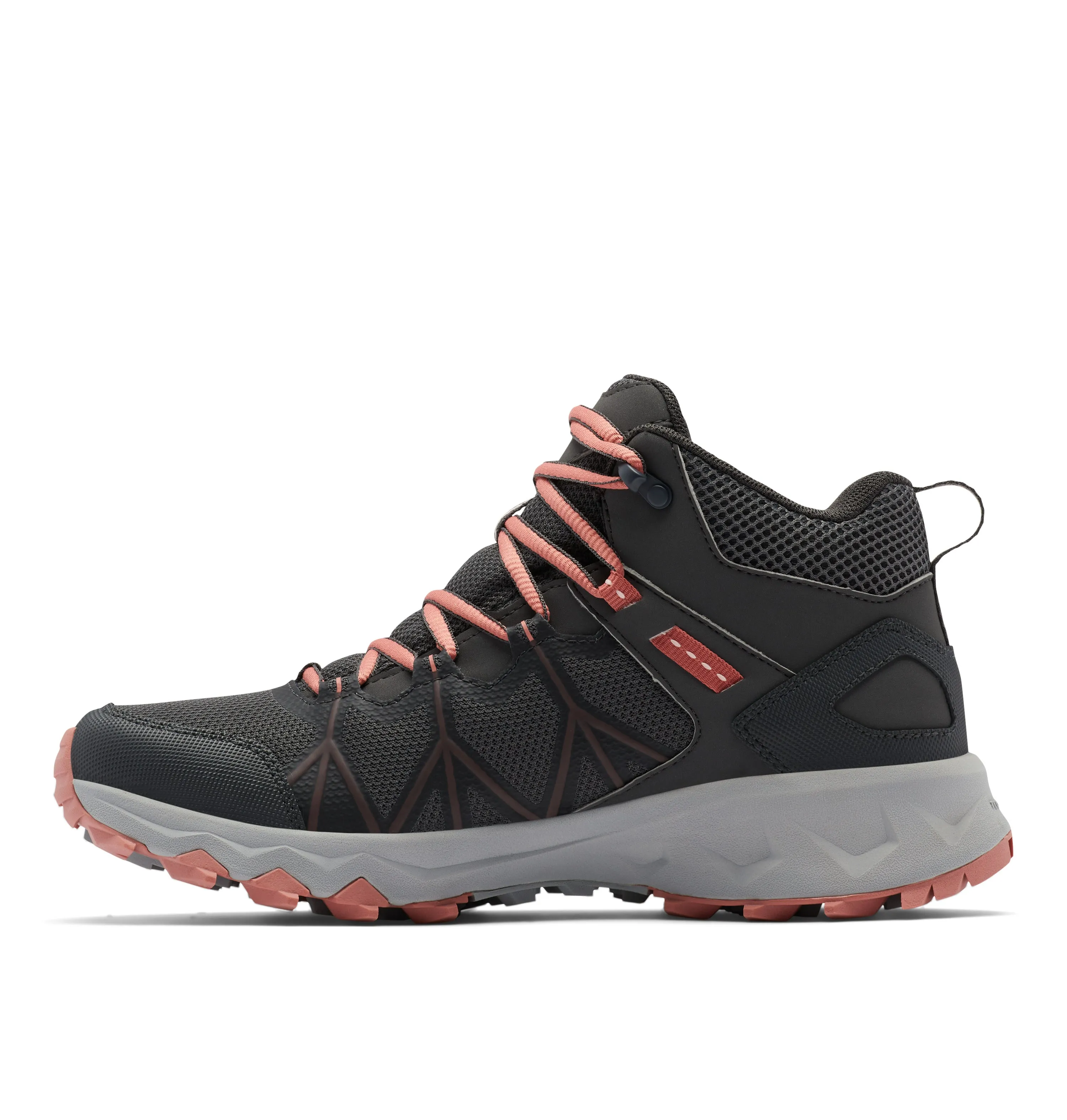 Columbia Women's Peakfreak II Outdry Waterproof Mid Trail Boots (Dark Grey/Dark Coral)