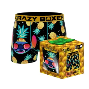 CRAZYBOXER Disney Lilo & Stitch Pineapple Men's Boxer Briefs (Creative Packaging)