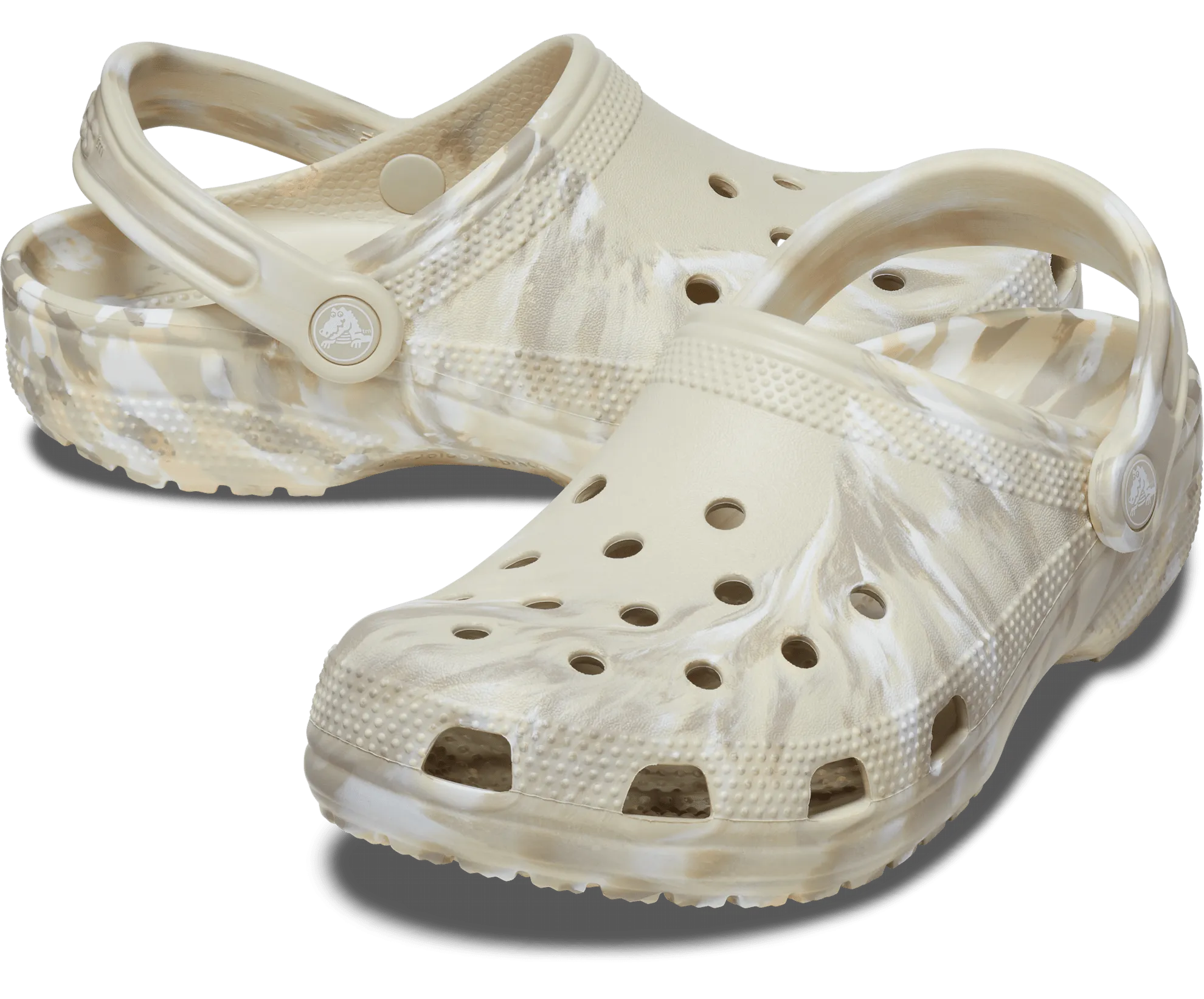 Crocs Unisex Classic Marbled Clog - Bone