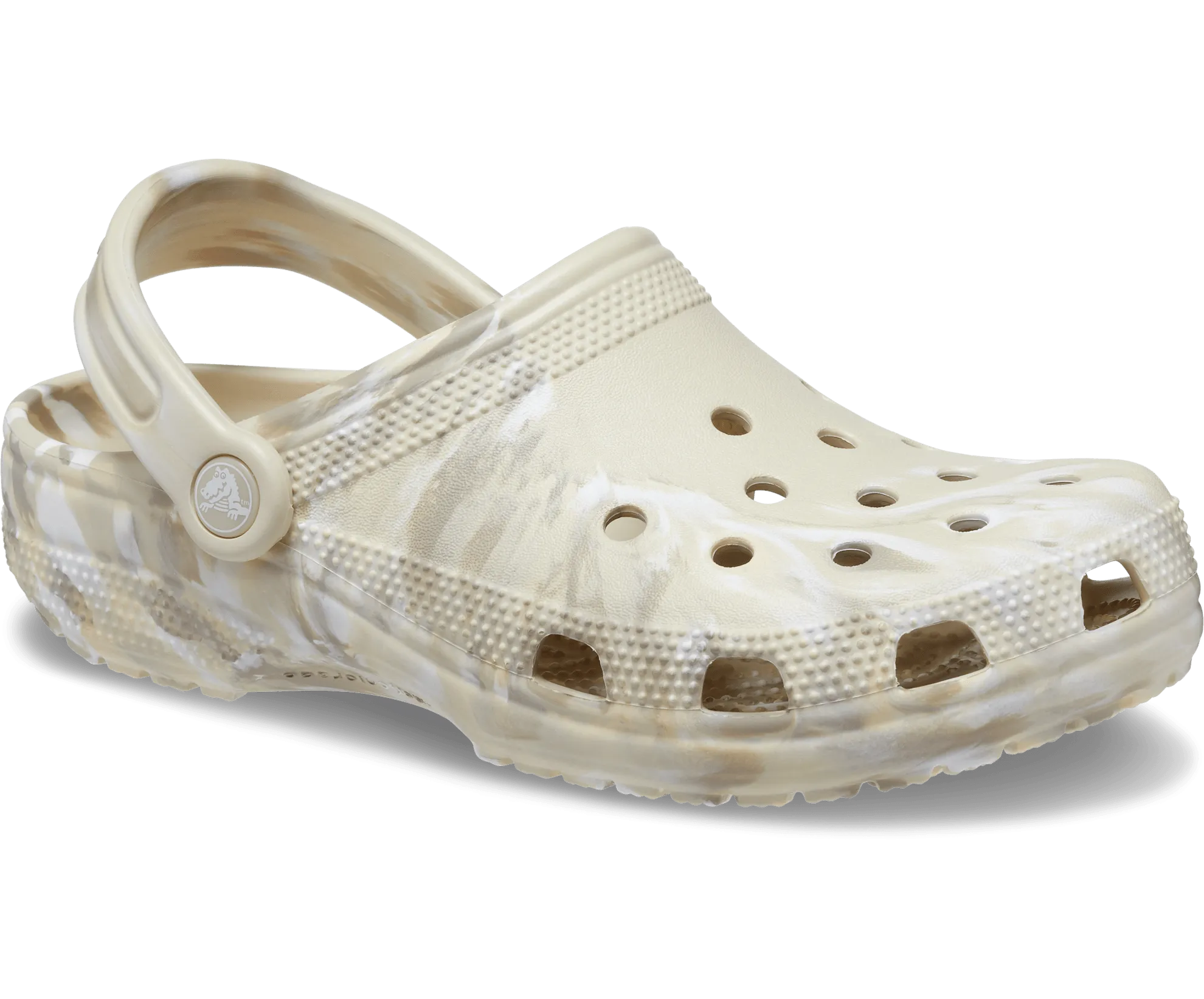 Crocs Unisex Classic Marbled Clog - Bone