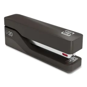 Desktop Plastic Half Strip Stapler, 20-sheet Capacity, Black