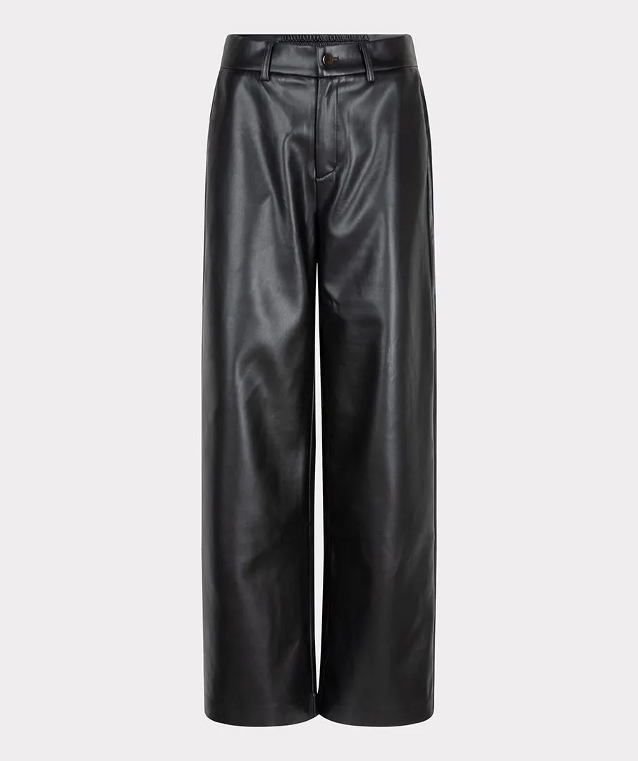 Esqualo Vegan Black Wide Leg Trousers