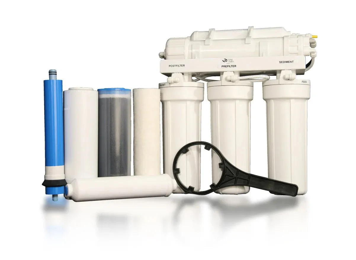 EWS - Reverse Osmosis Systems - RU500T35 5-Stage Filtration System and Booster Pump (w/ Dispenser)