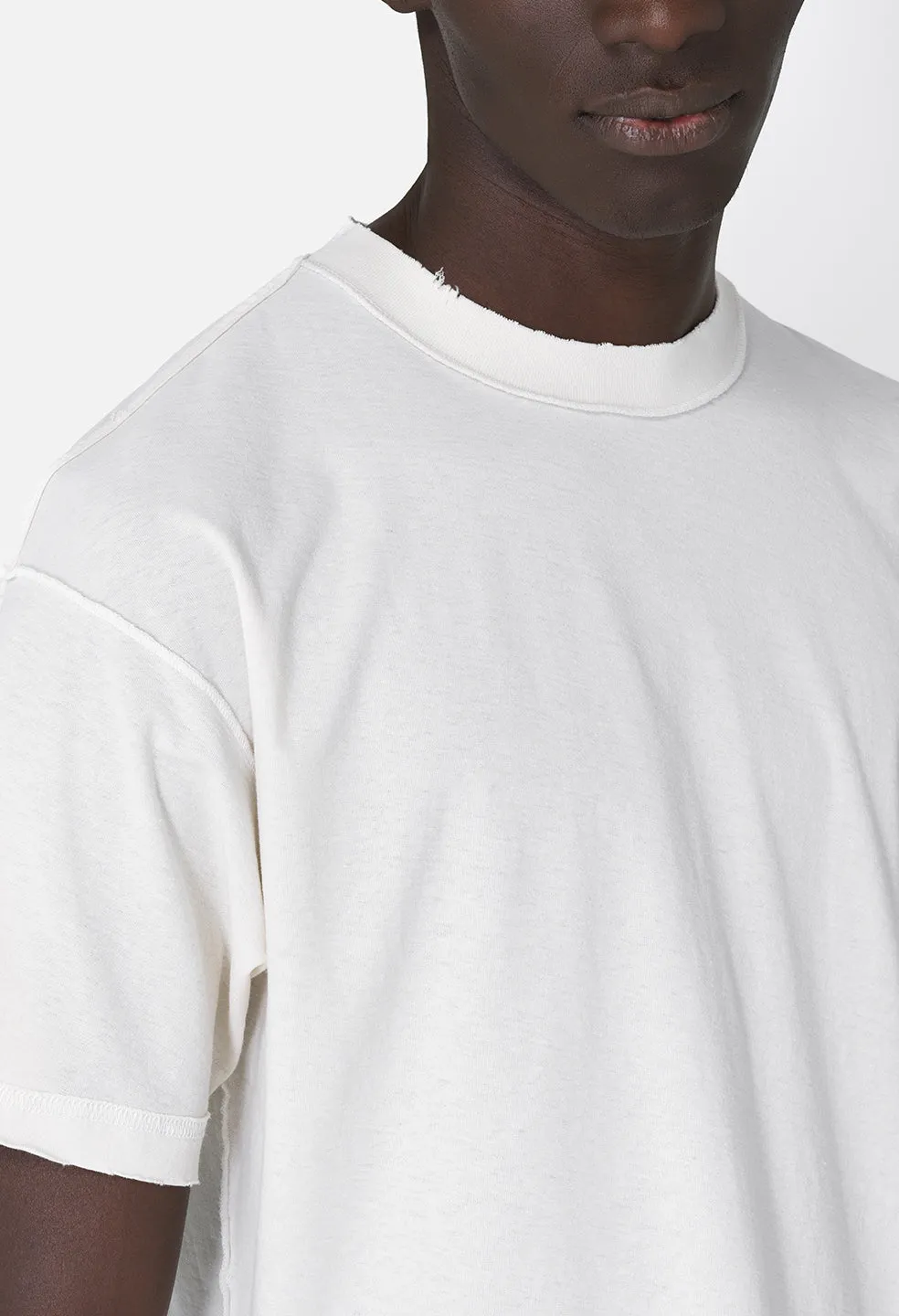 Folsom Reversed Cropped Tee / Vintage White