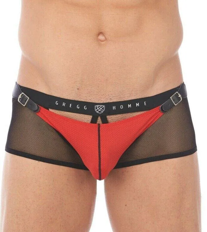 Gregg Homme Boxer Briefs Chaser C-Ring Detachable See-Thru Red 141005 127