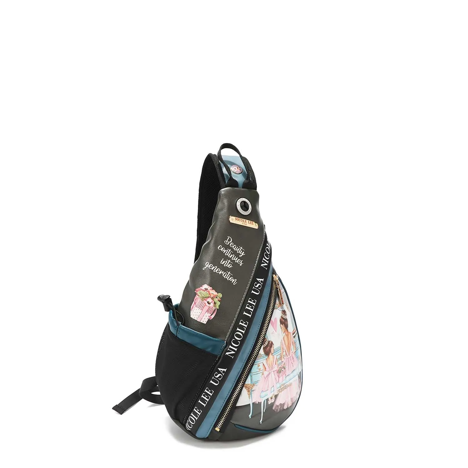 JAZMIN SLING BACKPACK WITH EARPHONE PORT