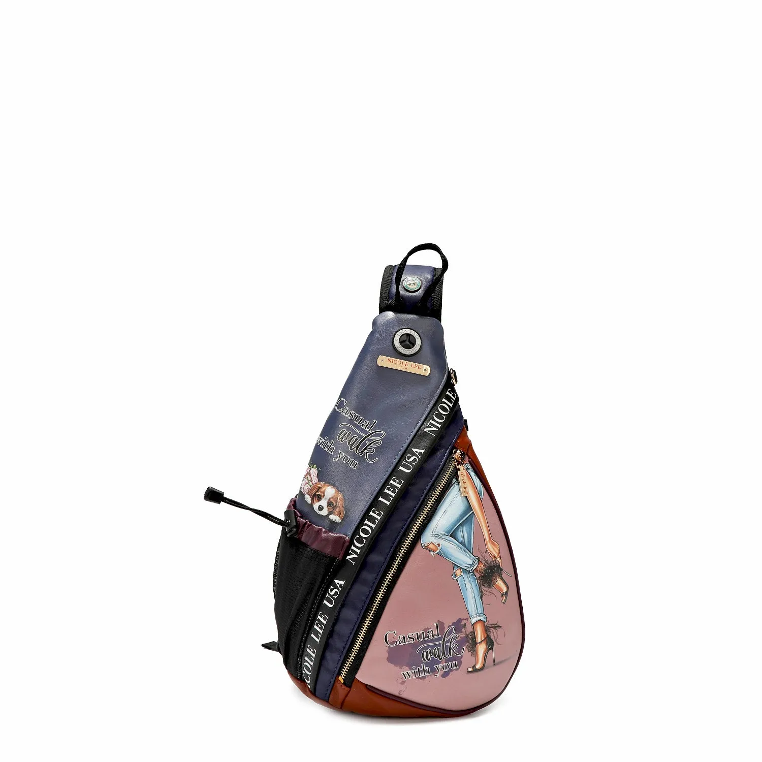 JAZMIN SLING BACKPACK WITH EARPHONE PORT