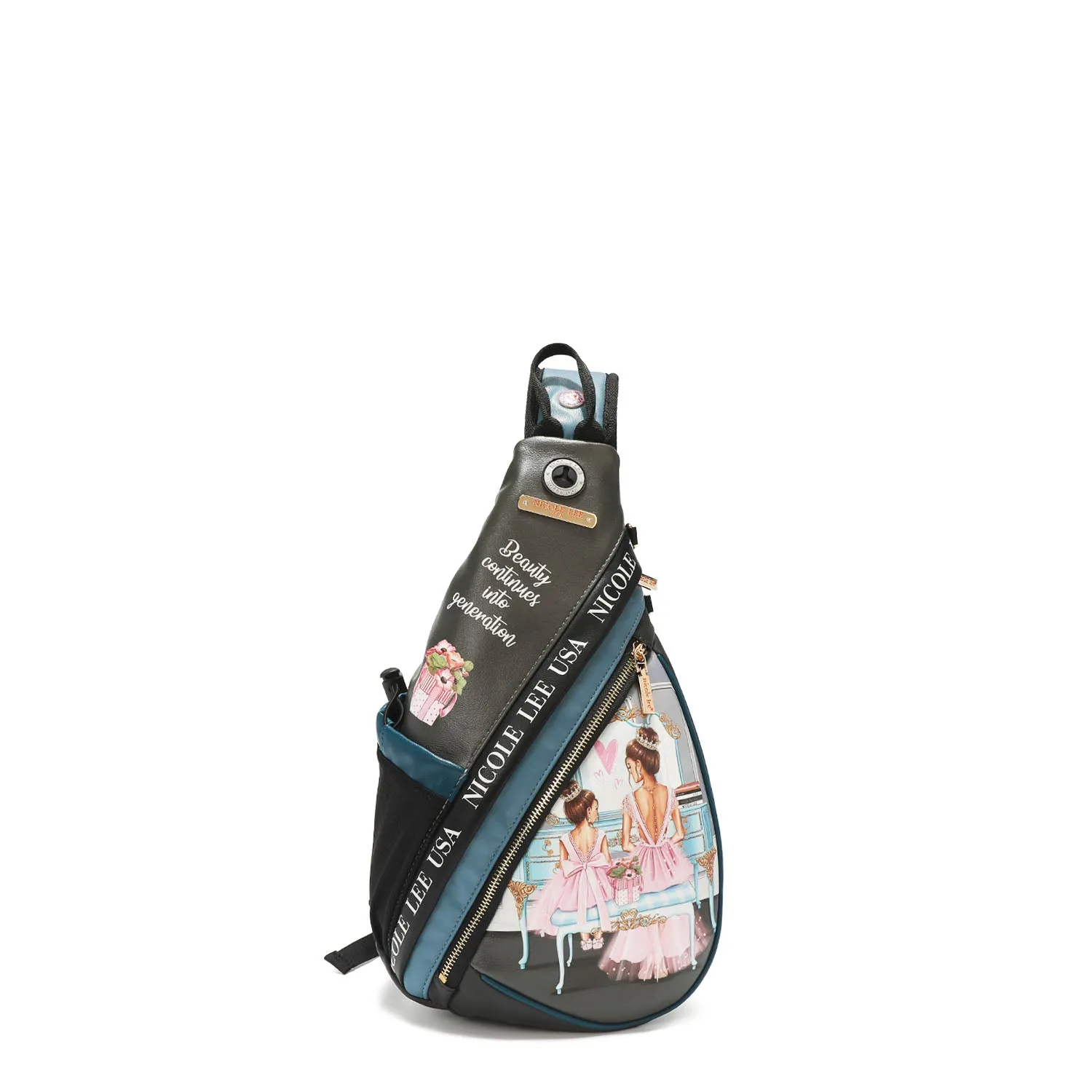 JAZMIN SLING BACKPACK WITH EARPHONE PORT