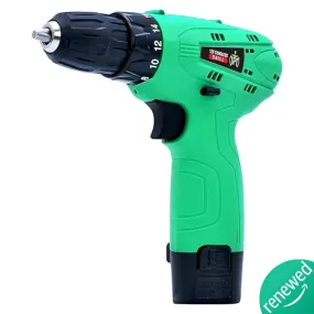 JPT 12V Cordless Screwdriver / Drill Machine | 24 Nm Torque Power | 0-600 RPM Speed | 3/8" Keyless Chuck | 2-in-1 Mode | LED Light | Forward & Reverse | 1.5Ah Battery | Fast Charger ( RENEWED )