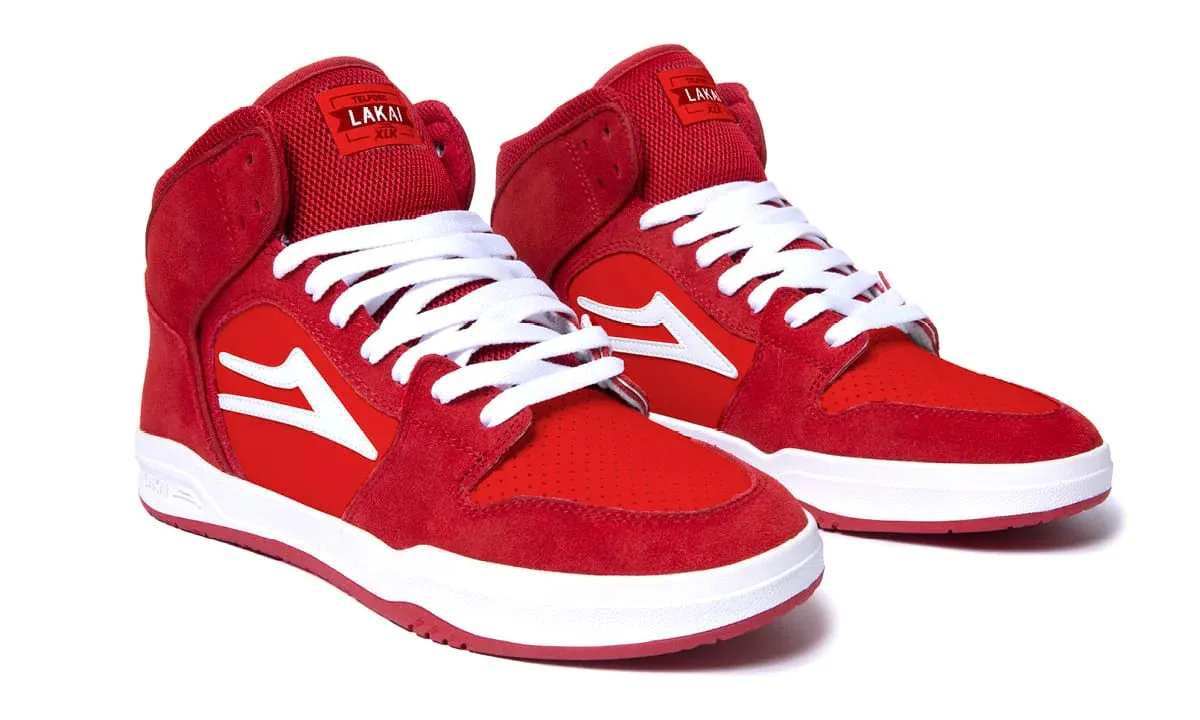 LAKAI - TELFORD Red/White UV Suede Shoes