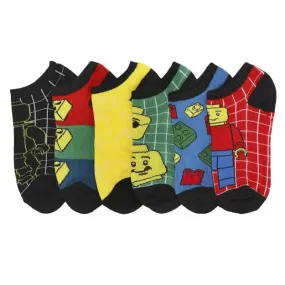 Lego Classic 6 Pack Kid's Ankle Socks