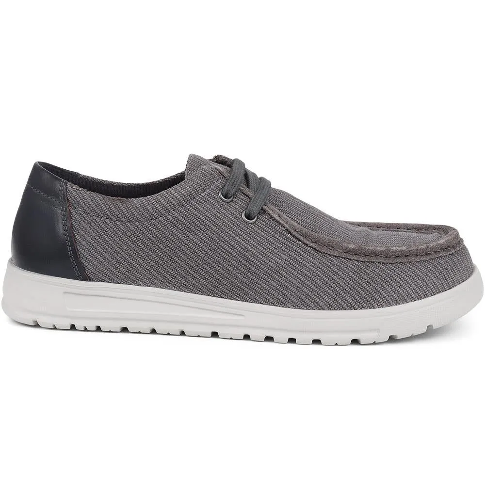 Lightweight Lace-Up Boat Shoes  - RNB39015 / 324 919