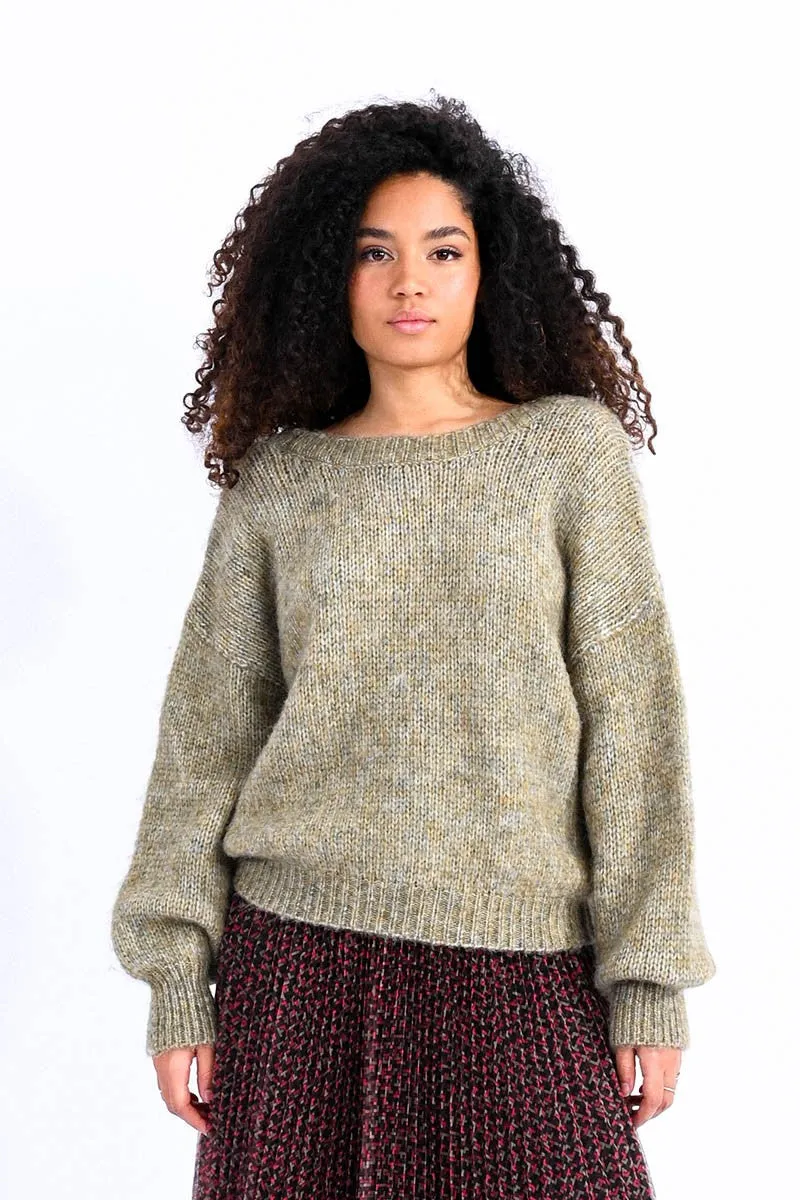 Lili Sidonio Deep V Back Knitted Sweater