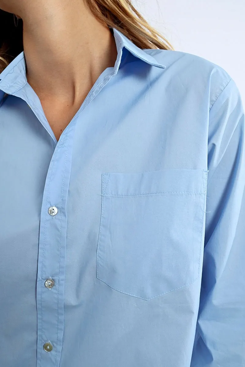 Lili Sidonio Light Blue Oversized Shirt