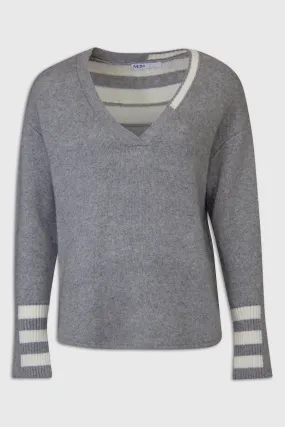 Md'M Grey Oversized Jumper