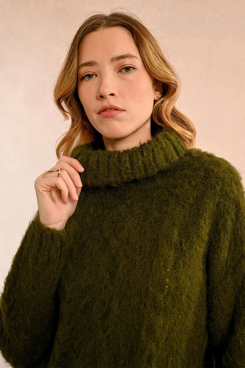 Molly Bracken Khaki Thick Knit Sweater