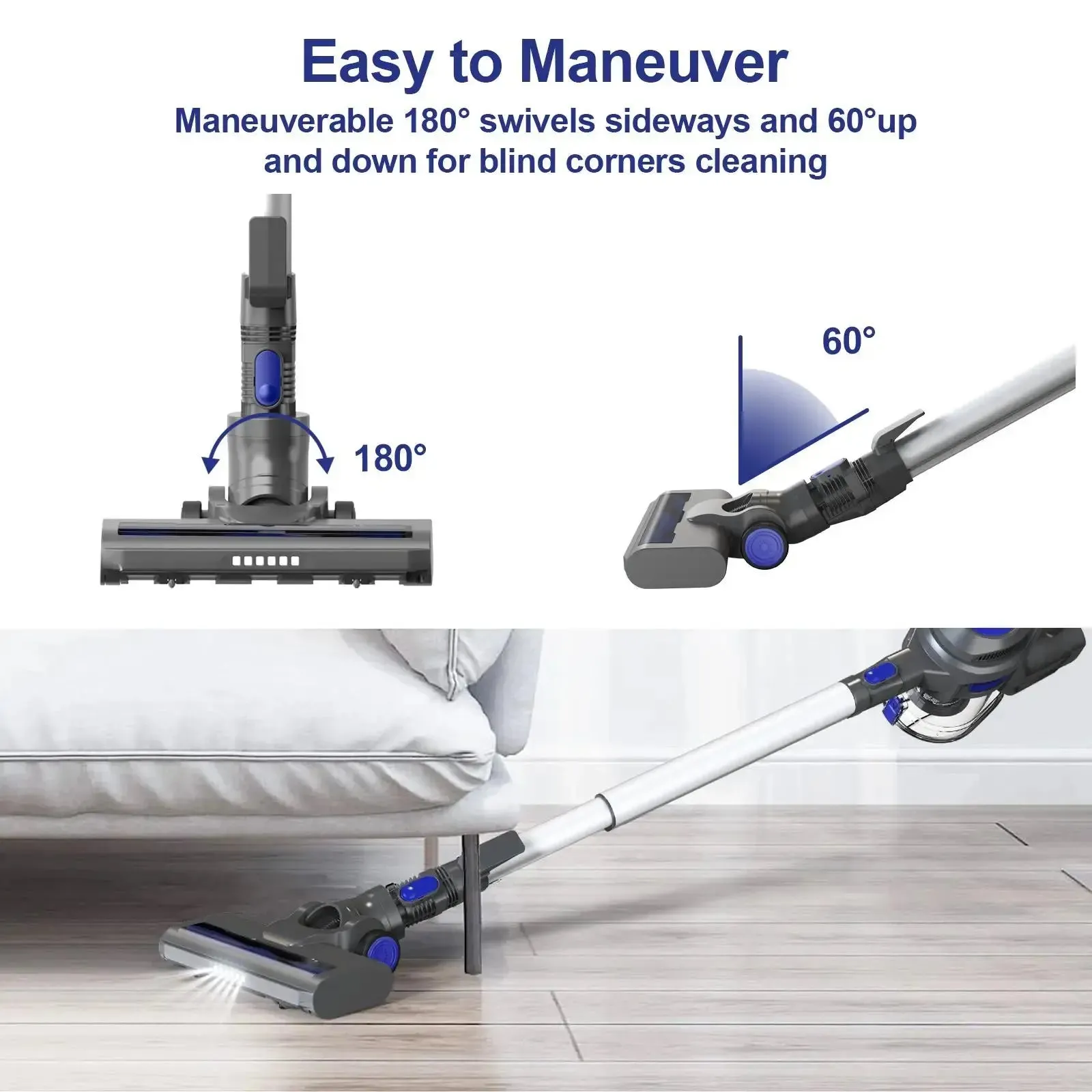 MOOSOO XL-618A 4-In-1 Stick Vacuum Cleaners