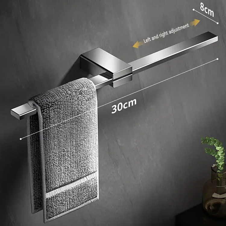 Movable Towel Rack Towel Hanger Bath Towel Holder Wall Mounted Towel Bar