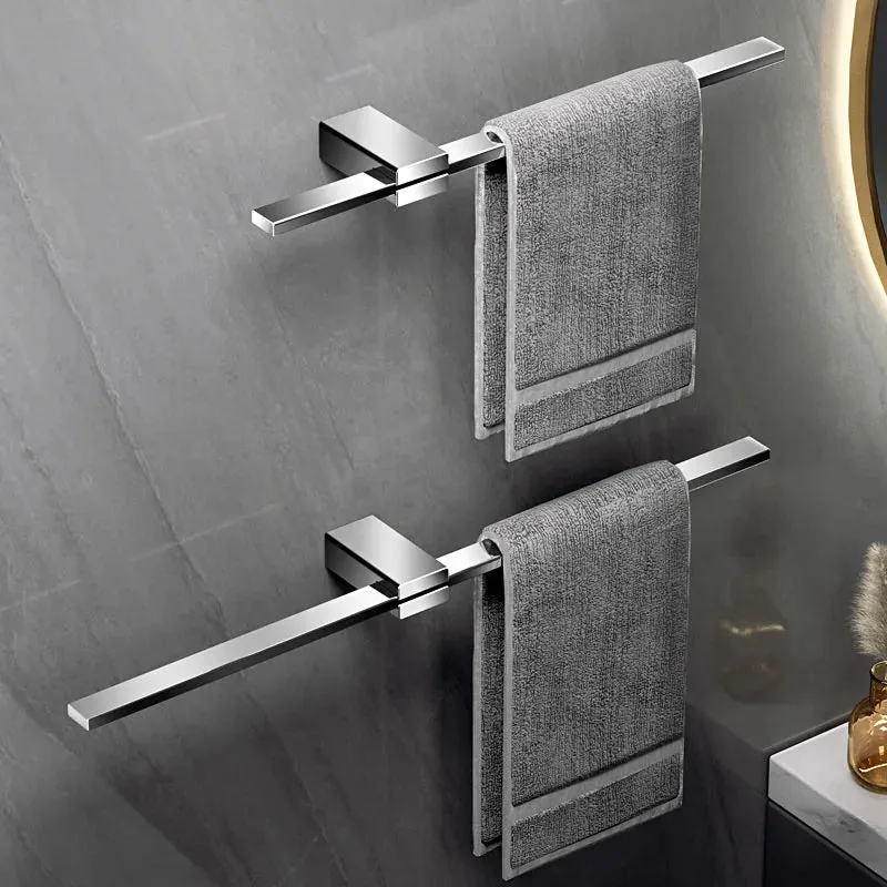 Movable Towel Rack Towel Hanger Bath Towel Holder Wall Mounted Towel Bar