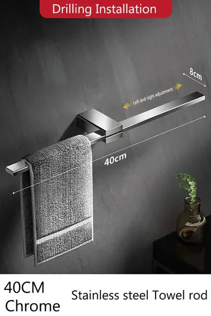 Movable Towel Rack Towel Hanger Bath Towel Holder Wall Towel Rack