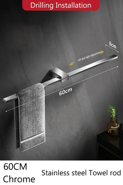 Movable Towel Rack Towel Hanger Bath Towel Holder Wall Towel Rack