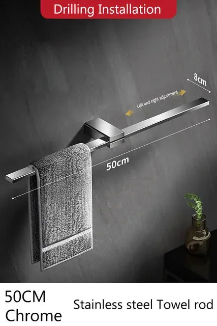 Movable Towel Rack Towel Hanger Bath Towel Holder Wall Towel Rack