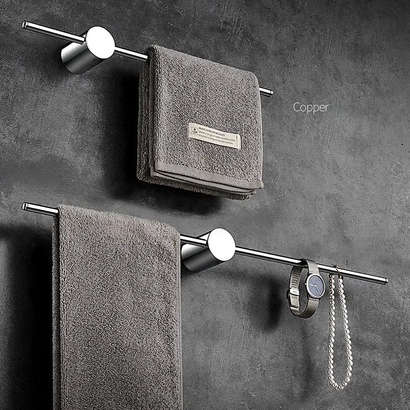 Movable Towel Rack Towel Hanger Wall Towel Bar Space Bathroom Shelf