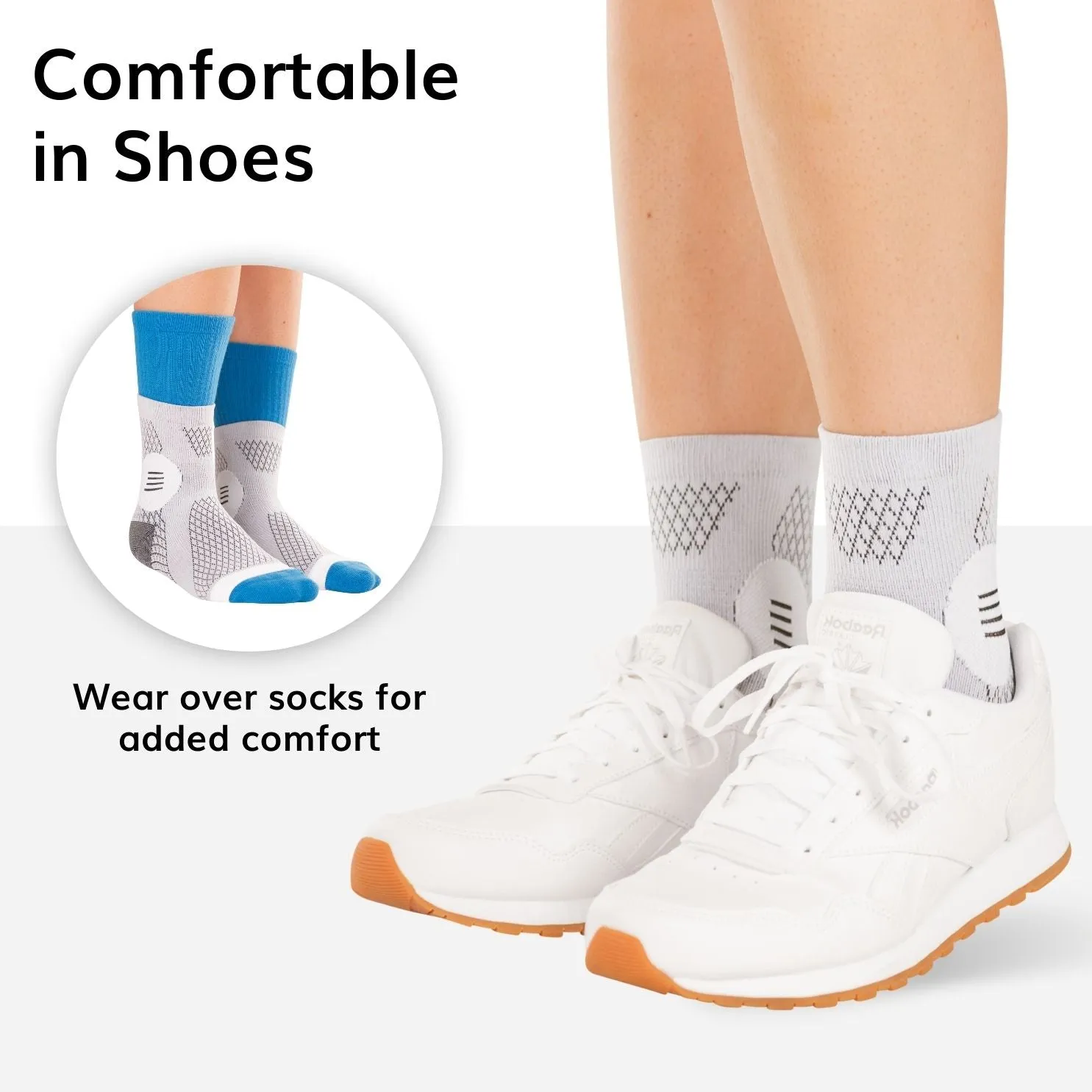 Neuropathy Socks | Compression Toeless Foot Pain Relief Sleeves for Diabetics and Peripheral Treatment (Pair)