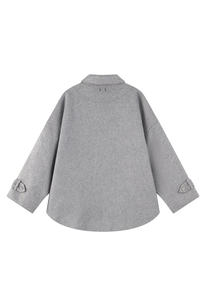 Newton Oversized Wool Jacket - Gray