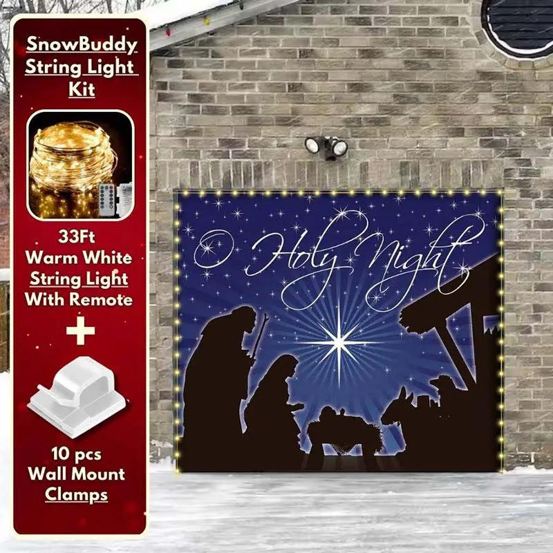 O Holy Night Christmas Garage Door Covers CC007