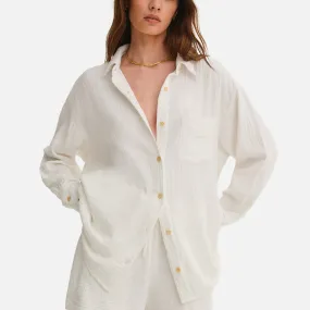 Organic Gauze Oversized Buttondown