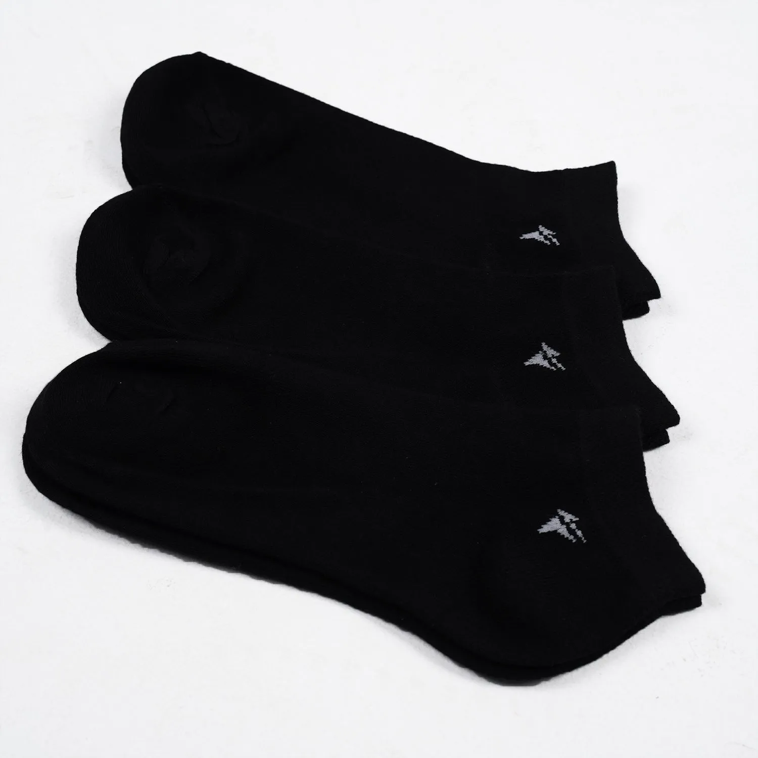 Pack of 3 Black Ankle Socks